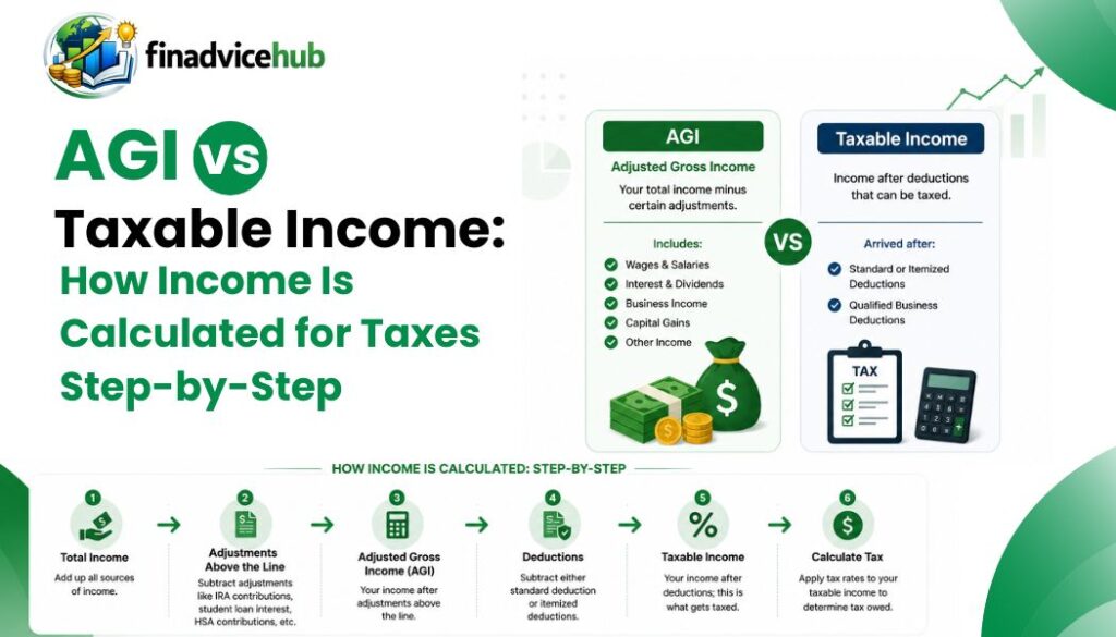 AGI vs Taxable Income How Income Is Calculated for Taxes Step-by-Step