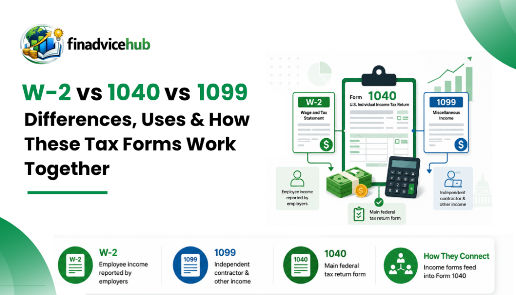 W-2 vs 1099 vs 1040 Differences, Uses & How These Tax Forms Work Together