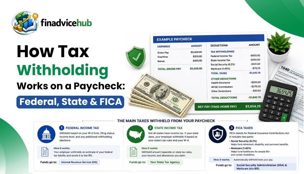 How Tax Withholding Works on a Paycheck Federal, State and FICA